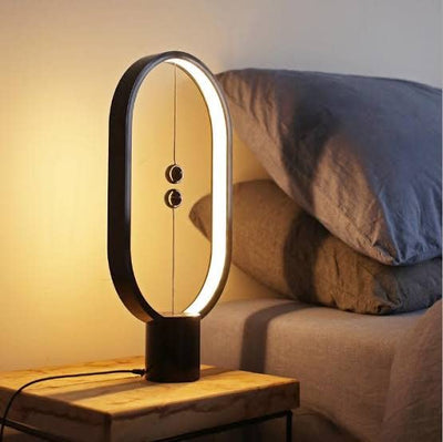 Wood LED Table Lamp with Magnetic Switch
