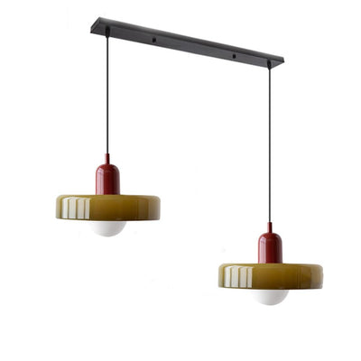 2-Head Bauhaus Glass Pendant Light Adjustable