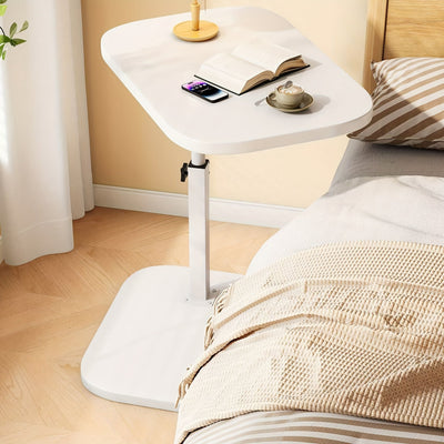Adjustable Side Table – Wood & Metal for Couch or Bed