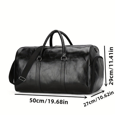 Voyager's Haven Deluxe Leather Retro Travel Bag