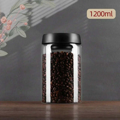 Glass Coffee Bean Container – Airtight Aroma Preservation Jar