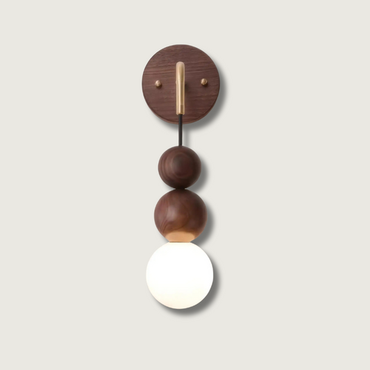 ShadowLuxe – Modern Wall Lamp with Walnut and Gradient Glass