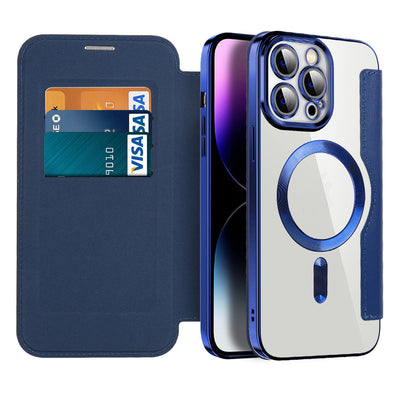 Magnetic Leather Flip Case iPhone 11–14 Series