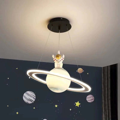 LED Pendant Lamp for Kids Room Planet Design