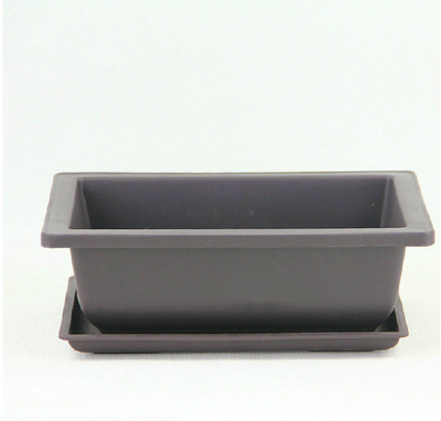 Rectangular Flower Planter with Saucer for Balcony