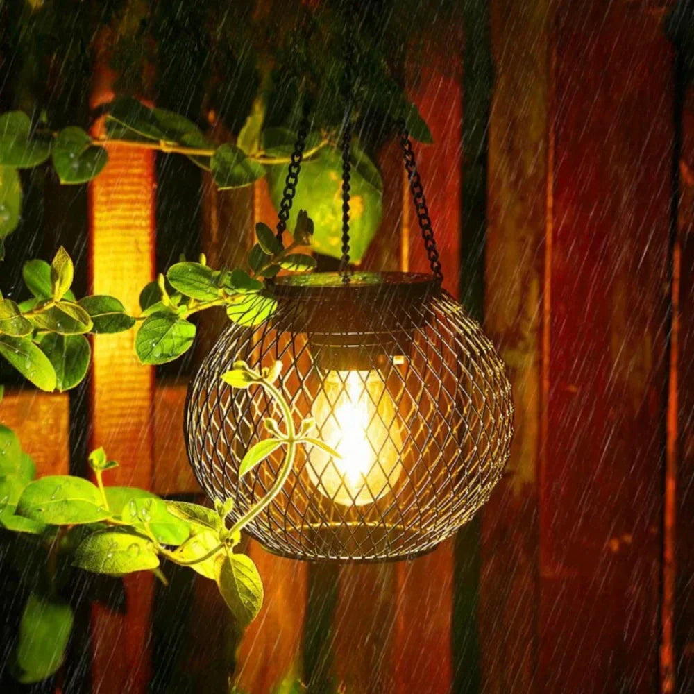Sunny Garden Solar Lantern – Waterproof LED Outdoor Light with Auto Sensor