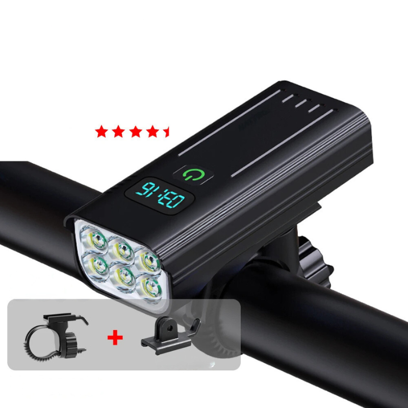 5000 Lumen USB Rechargeable Bike Light with Mounts