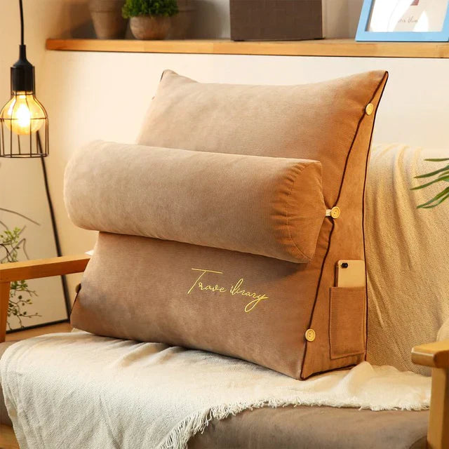 Wedge Back Support Pillow with Neck Roll