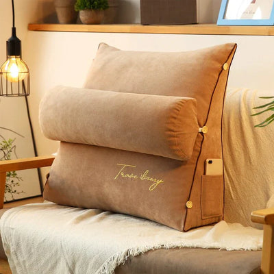 Wedge Back Support Pillow with Neck Roll