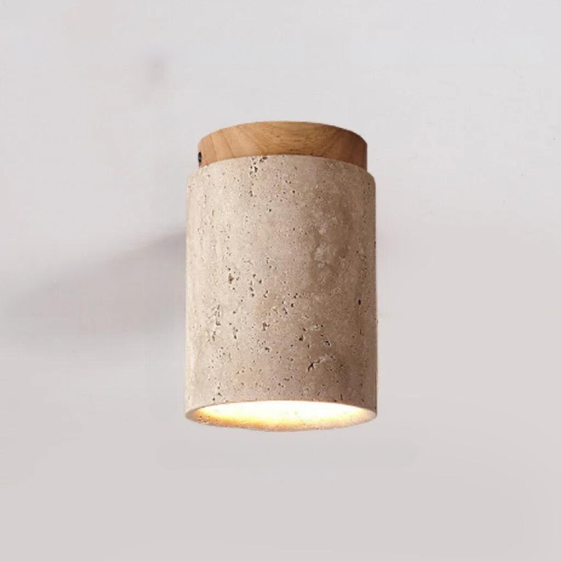 Travertine LED Ceiling Lamp Recessed Design