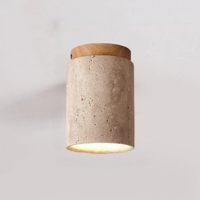 Travertine LED Ceiling Lamp Recessed Design