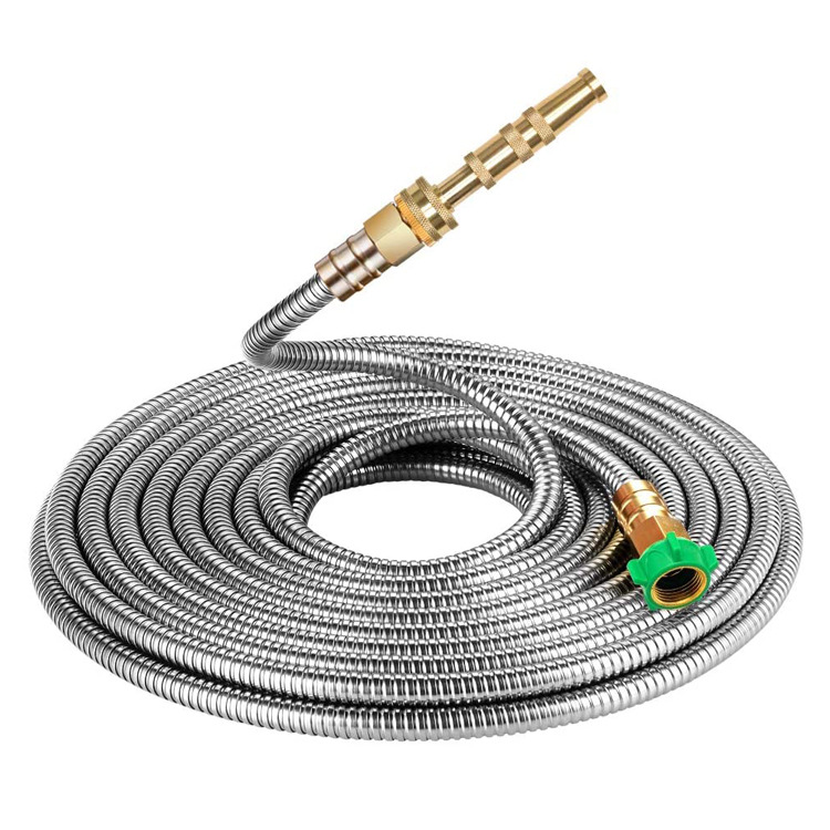 Flexible Stainless Steel Garden Hose with Brass Fittings