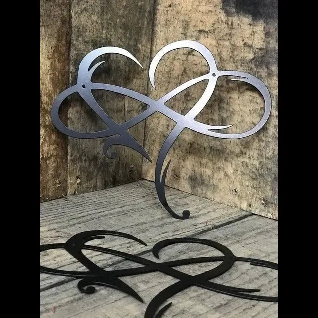 Iron Wall Art with Infinity Heart Design