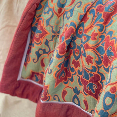 Heritage Floral Cotton Gauze Summer Blanket