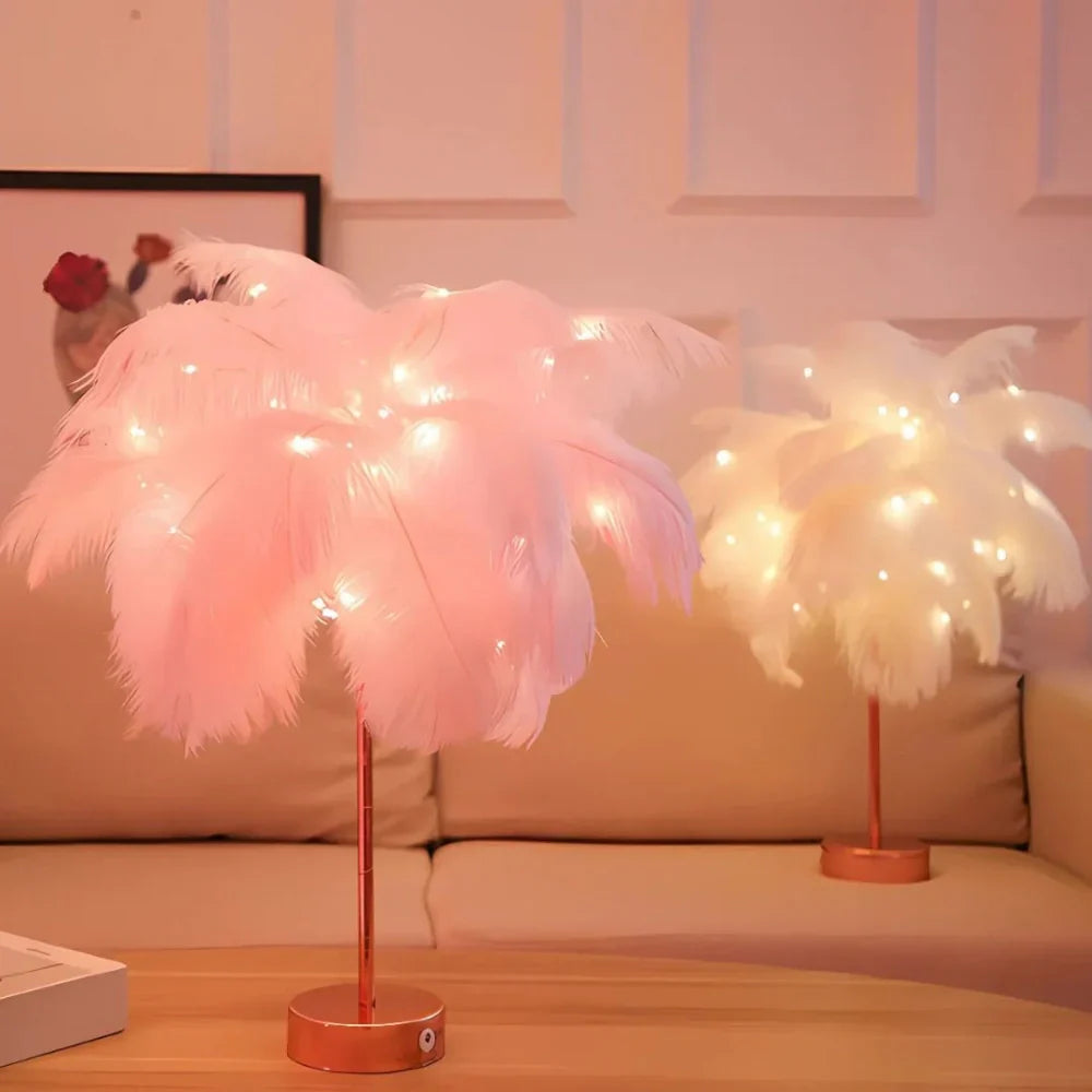 LumaPalm Feather Palm Tree Lamp
