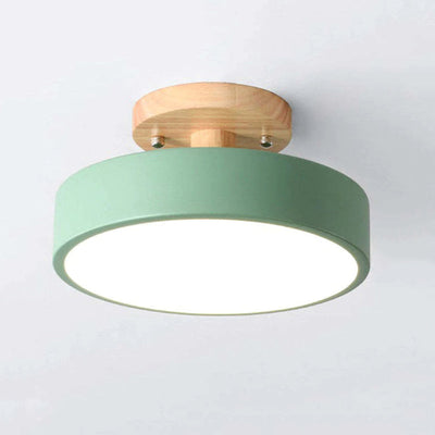 Modern Wood LED Ceiling Light with Dimmable Function