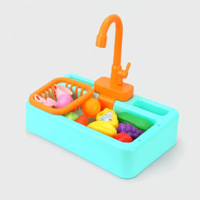 Kids Mini Sink Playset with Faucet and Veggies
