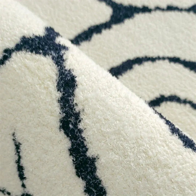 Black and White Washable Living Room Rug