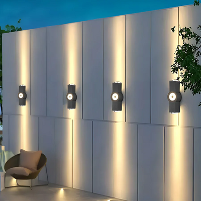 Cross-Shaped Outdoor Wall Light – 3-Way Warm LED Sconce