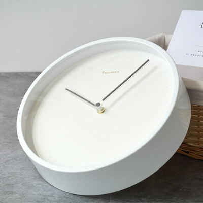 Nordic Minimalist Wooden Wall Clock White Black Design