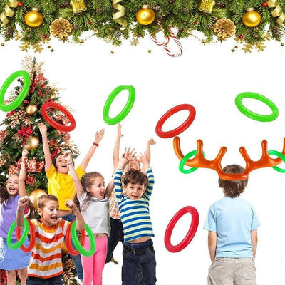 Inflatable Reindeer Antler Ring Toss Game Set
