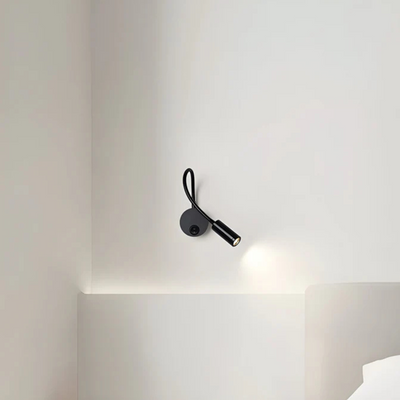 Wireless LED Wall Light with Flexible Arm in Black