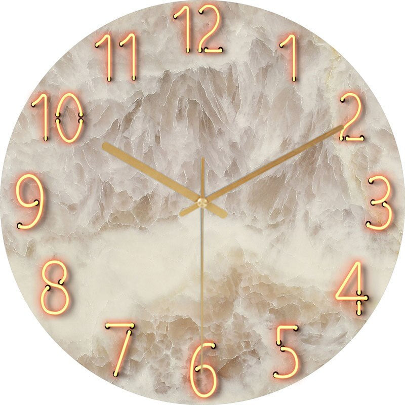 Modern Wooden Wall Clock with Silent Mechanism