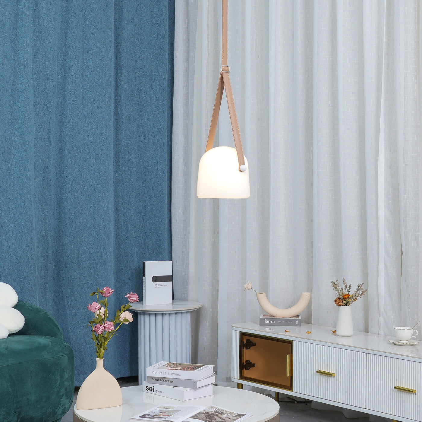 Mona Minimalist LED Pendant Light – Modern Glass Design