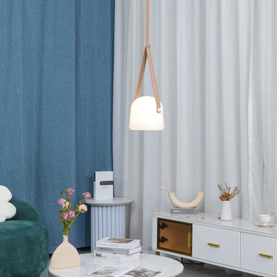 Mona Minimalist LED Pendant Light – Modern Glass Design