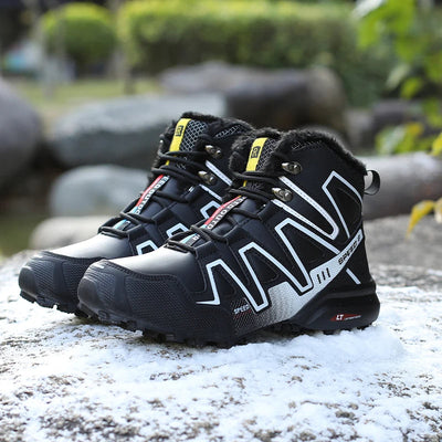 Men’s Winter Hiking Boots with Warm Plush Lining and Non-Slip Sole