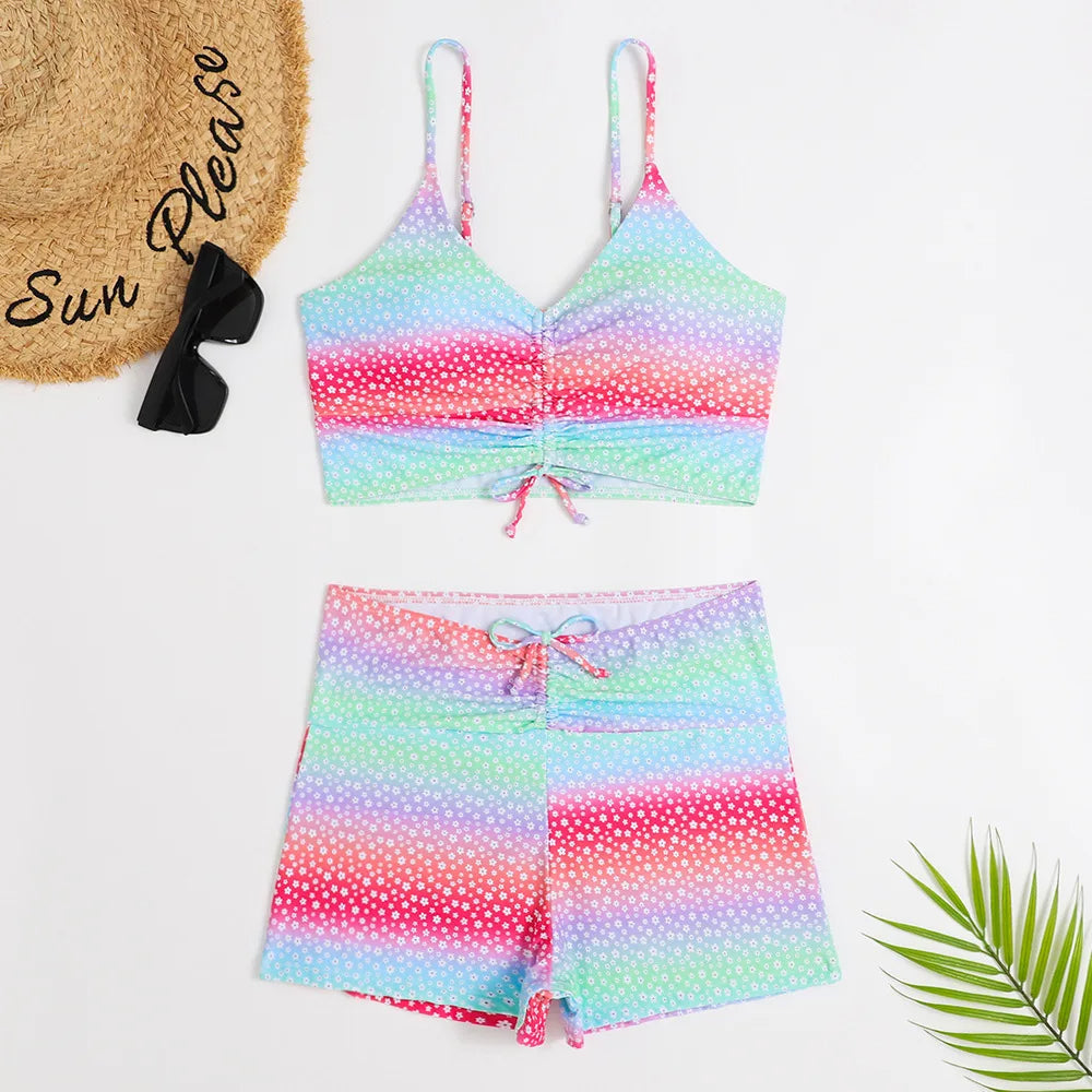 Women’s Floral High-Waist Bikini Set