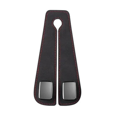 Car Seat Back Double Hook with Phone Holder – PU Leather Organizer