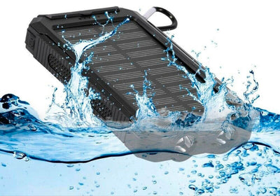 Waterproof Solar Power Bank with LED Flashlight