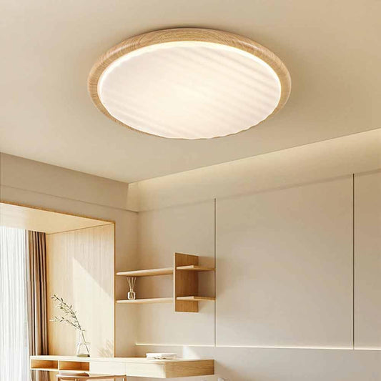 Round Wooden LED Ceiling Light