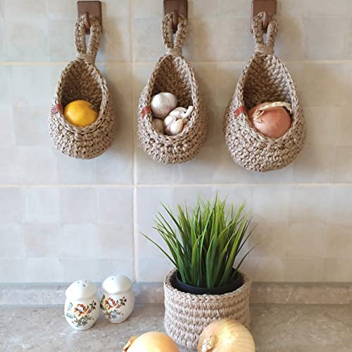 Hanging Jute Wall Baskets for Fruit & Vegetables