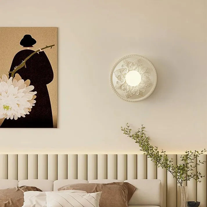 BrewGlow Resin Wall Lamp – Milky Coffee Modern Light Fixture