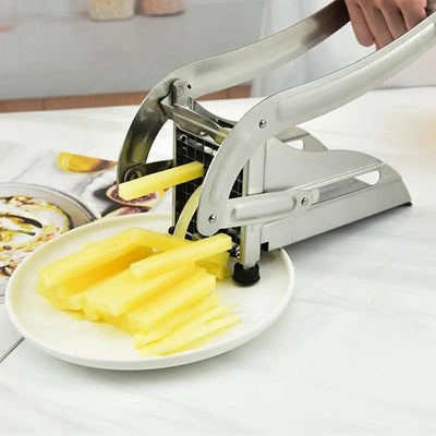 SmartFries Stainless Steel French Fry Cutter – 3 Blade Sizes