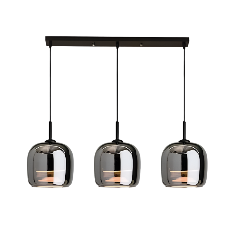 Nordic Black Glass Pendant Light with LED