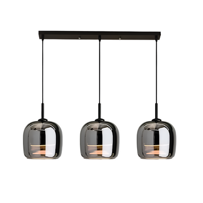 Nordic Black Glass Pendant Light with LED