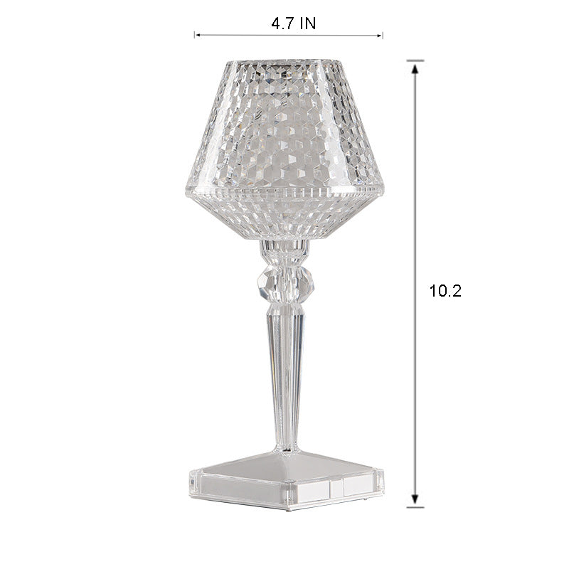 Rechargeable Crystal Lampshade Touch LED Lamp