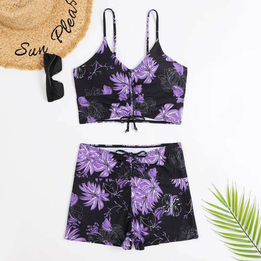 Women’s Floral High-Waist Bikini Set