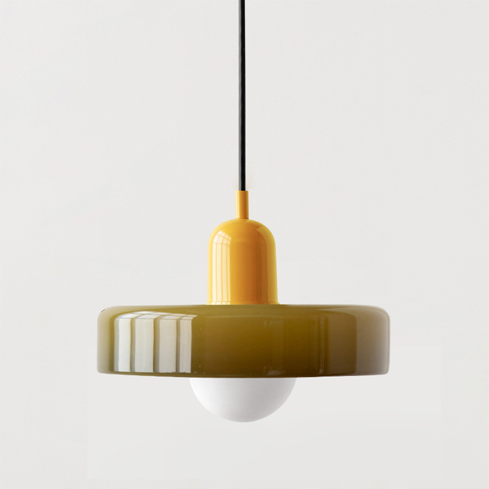 2-Head Bauhaus Glass Pendant Light Adjustable