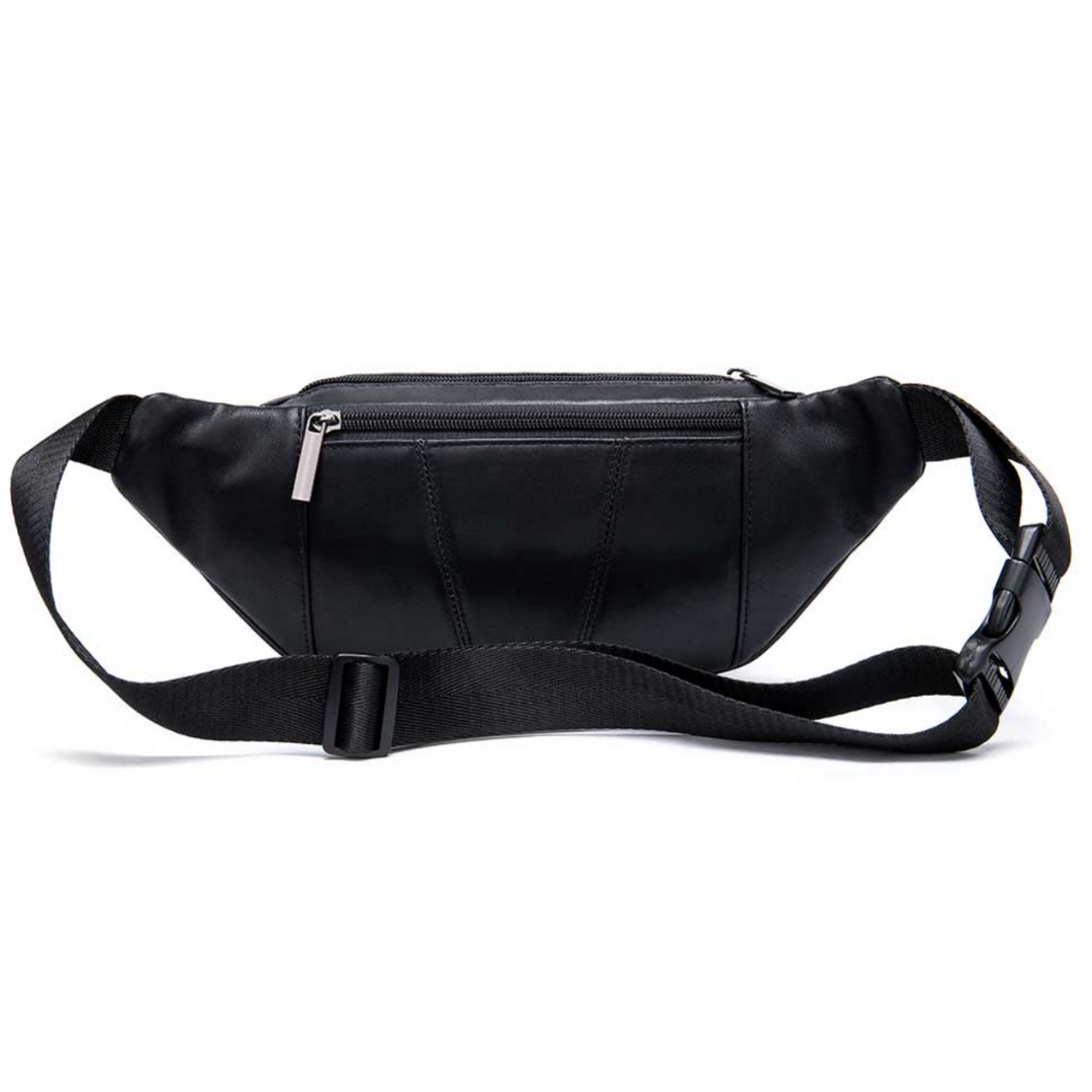 Leather Shoulder Crossbody Bag with Multiple Compartments for Men