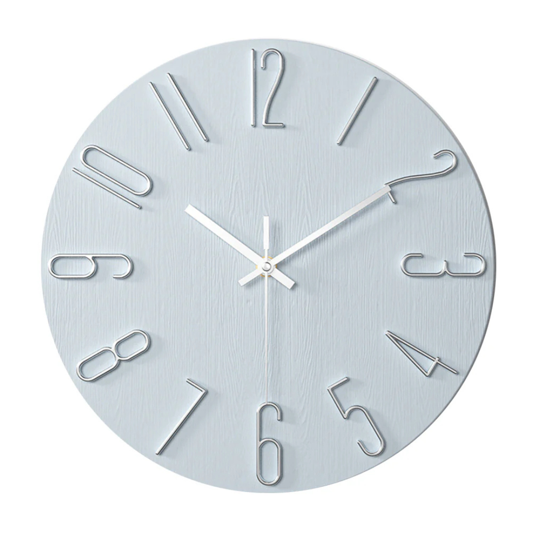 Modern Black Wall Clock | 30 cm Silent Minimalist Design