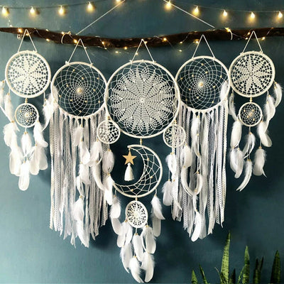 Bohemian Dreamcatcher Wall Hanging Set, 5 Pieces