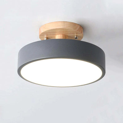 Modern Wood LED Ceiling Light with Dimmable Function