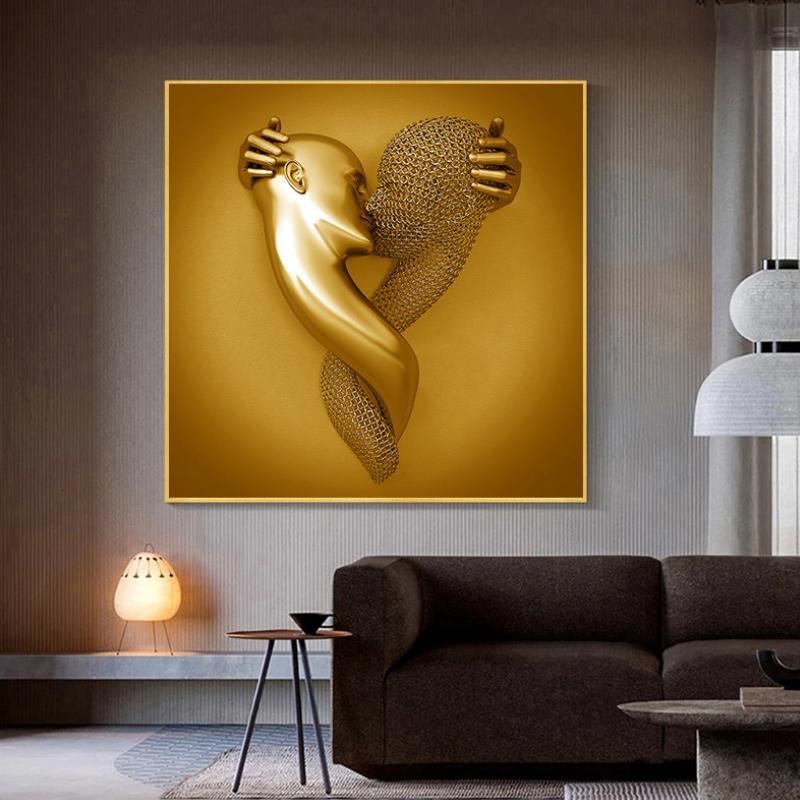 Wall Art Painting with Love Heart and 3D Effect