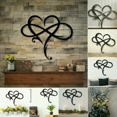 Iron Wall Art with Infinity Heart Design