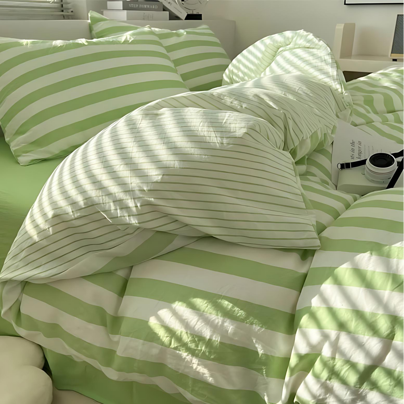 Elenorra Classic Striped Bedding Set 4pcs Duvet Cover Sheet
