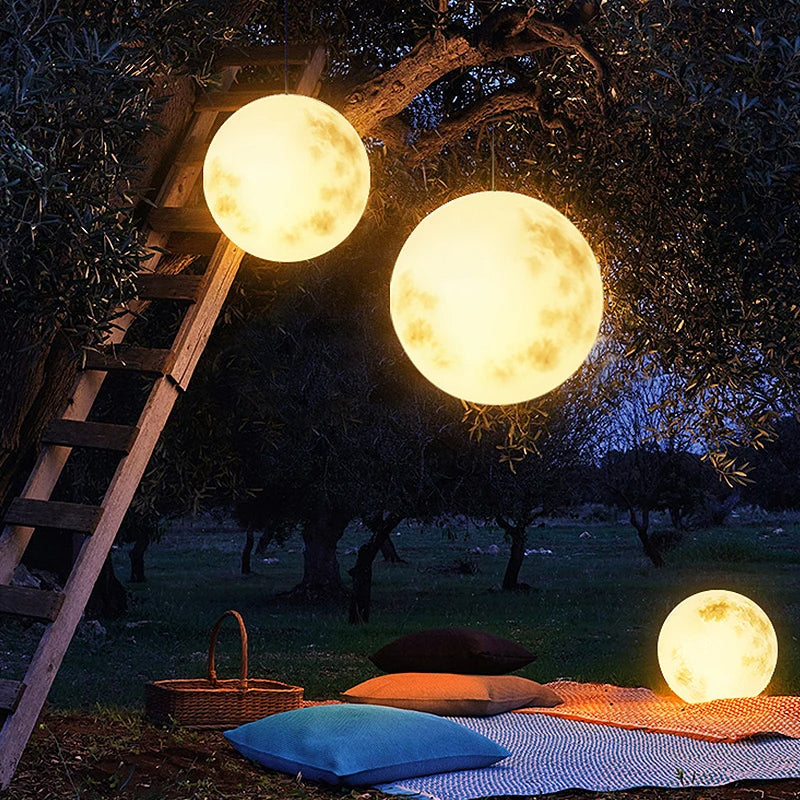 USB Rechargeable Moon-Shaped Outdoor Garden Lamp